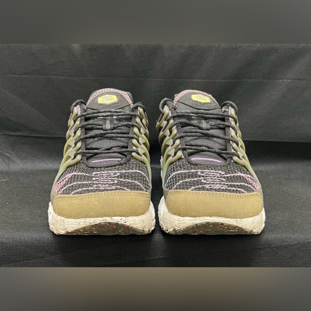 Men's Olive Green and Black Mesh Athletic Sneakers - Picture 3 of 8
